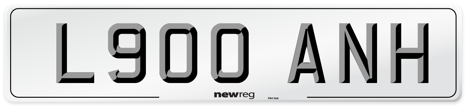 L900 ANH Number Plate from New Reg